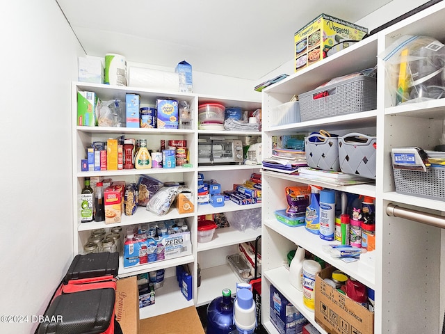 view of pantry