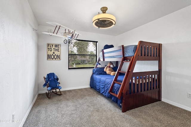 bedroom featuring carpet