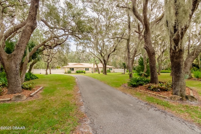 view of front of house featuring a front yard