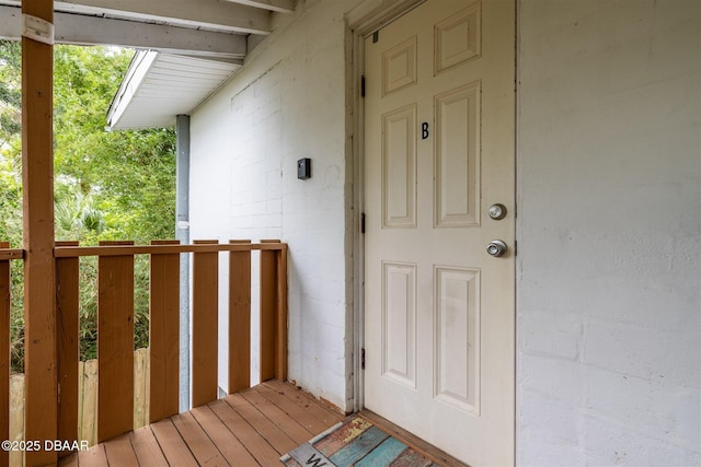 127 Bosarvey Dr, Ormond Beach, FL 32176 - entrance to property featuring concrete block siding