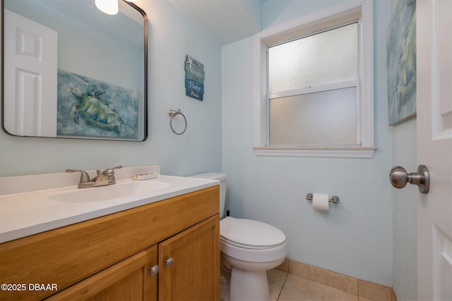 127 Bosarvey Dr, Ormond Beach, FL 32176 - half bathroom featuring vanity and tile patterned flooring