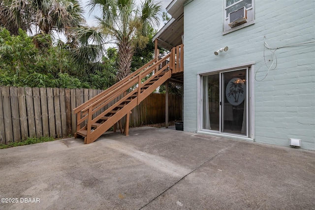127 Bosarvey Dr, Ormond Beach, FL 32176 - view of patio / terrace with stairway and cooling unit
