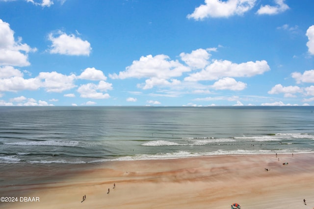 property view of water with a beach view