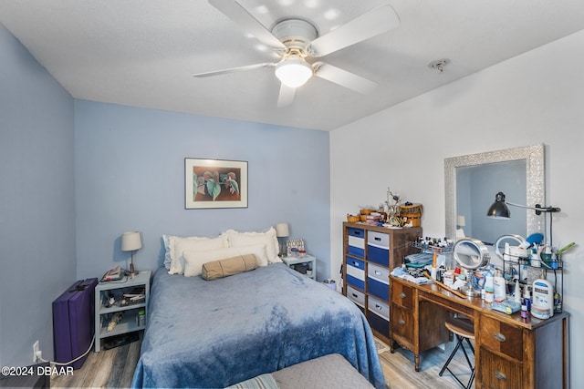 10 Pine Brook Dr, Palm Coast, FL 32164 - bedroom featuring hardwood / wood-style flooring and ceiling fan
