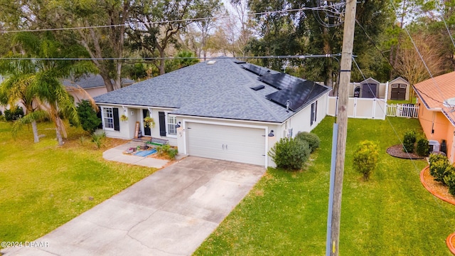 10 Pine Brook Dr, Palm Coast, FL 32164 - view of front facade featuring a front lawn and a garage