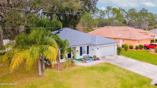 10 Pine Brook Dr, Palm Coast, FL 32164 - view of front of property featuring a garage and a front yard
