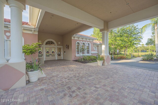 view of patio / terrace featuring french doors