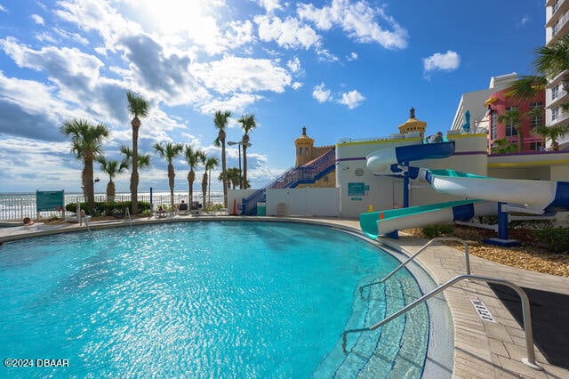 350 N Atlantic Ave Unit 2124, Daytona Beach, FL 32118 - view of pool with a water slide
