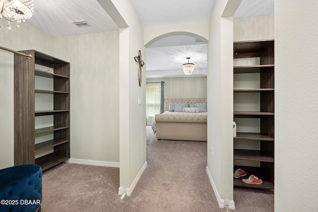 118 Bird Of Paradise Dr, Palm Coast, FL 32137 - bedroom with carpet flooring and arched walkways