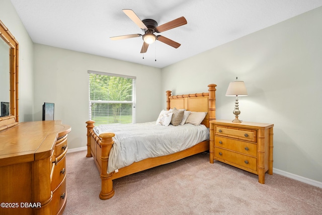 118 Bird Of Paradise Dr, Palm Coast, FL 32137 - bedroom with light colored carpet and a ceiling fan