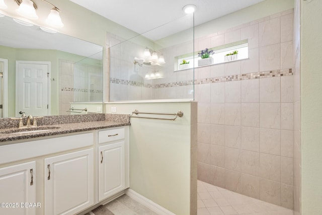 118 Bird Of Paradise Dr, Palm Coast, FL 32137 - full bath featuring walk in shower, vanity, and tile patterned flooring