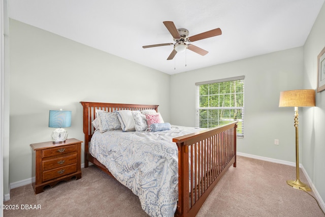 118 Bird Of Paradise Dr, Palm Coast, FL 32137 - bedroom with light colored carpet and a ceiling fan