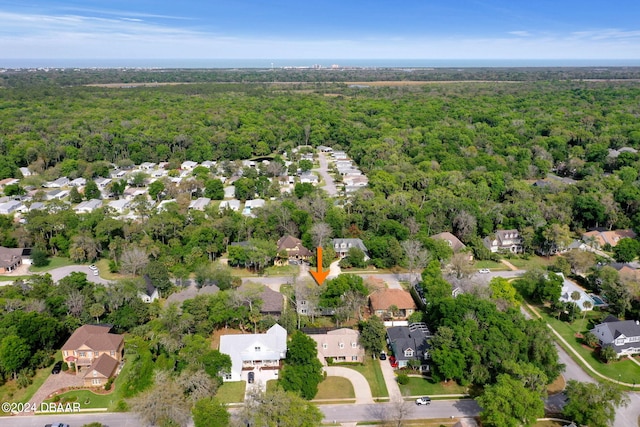 6 Willow Trce, Flagler Beach, FL 32136 - aerial overview of property's location featuring a heavily wooded area and nearby suburban area