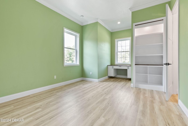 6 Willow Trce, Flagler Beach, FL 32136 - unfurnished bedroom featuring crown molding, wood finished floors, baseboards, and recessed lighting