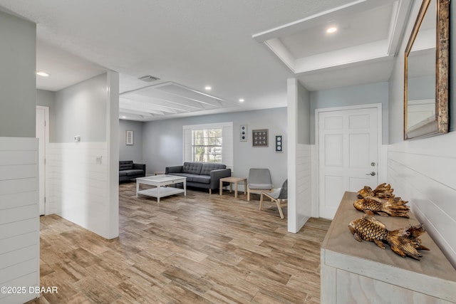 interior space with light wood-type flooring