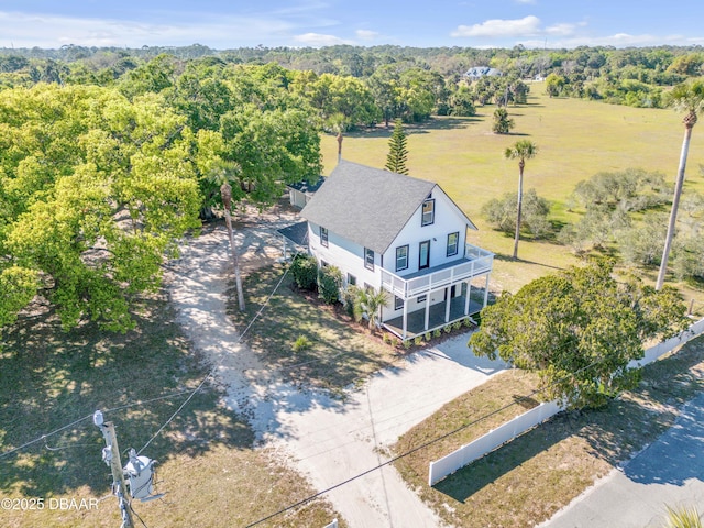 182 Howes St, Oak Hill, FL 32759 - bird's eye view with a forest view