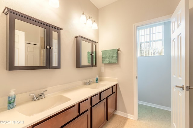 bathroom featuring vanity