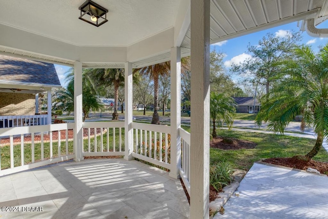 view of patio with covered porch