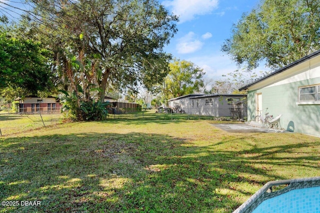 view of yard with a patio