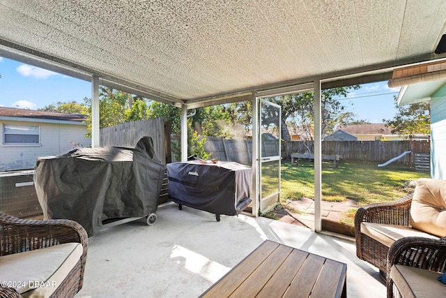 view of sunroom / solarium