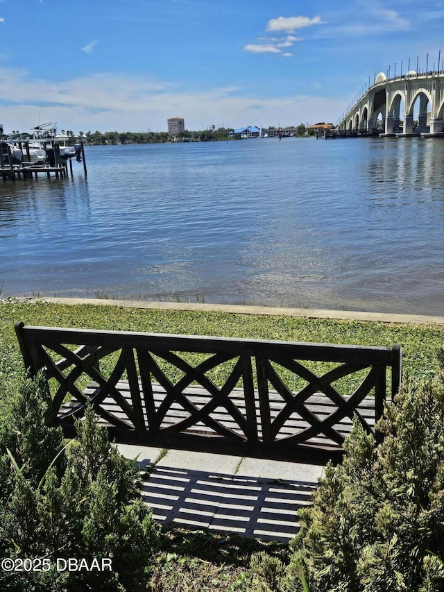 view of water feature