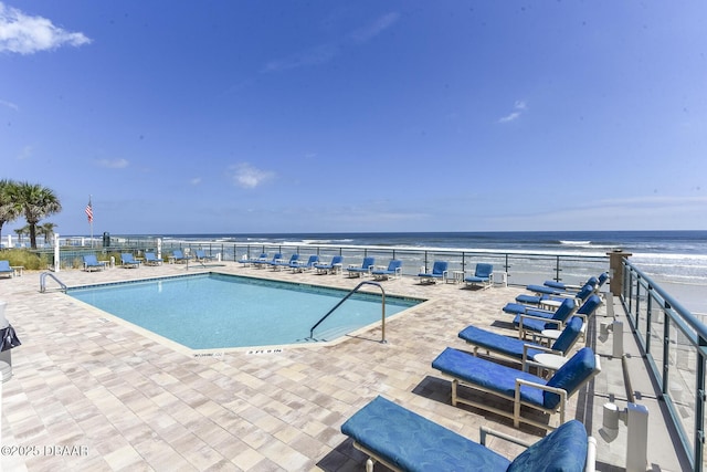 3315 S Atlantic Ave Unit 1606, Daytona Beach Shores, FL 32118 - community pool featuring a water view and a patio