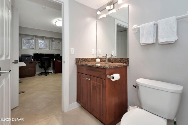 3315 S Atlantic Ave Unit 1606, Daytona Beach Shores, FL 32118 - bathroom with vanity and tile patterned floors