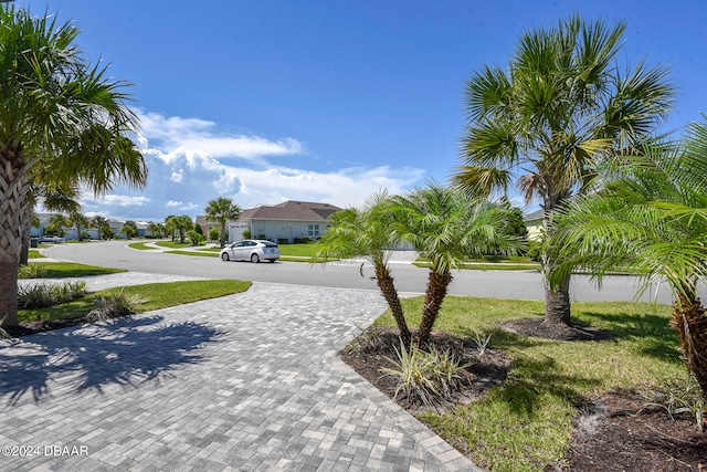 view of property's community featuring a yard