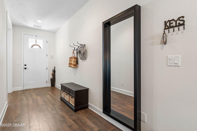 56 Los Lagos Blvd, Palm Coast, FL 32137 - foyer entrance featuring dark wood-type flooring and baseboards