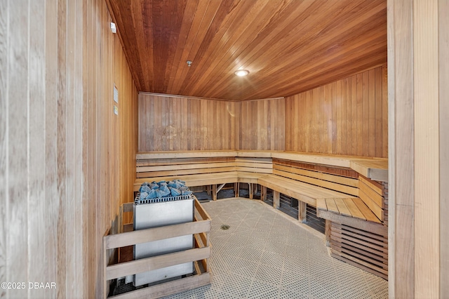 4650 Links Village Dr Unit C402, Ponce Inlet, FL 32127 - sauna featuring wood walls, wood ceiling, and recessed lighting