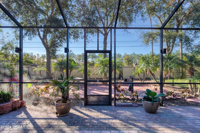 view of sunroom