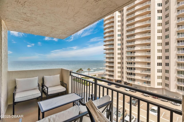 2947 S Atlantic Ave Unit 601, Daytona Beach, FL 32118 - balcony featuring a water view