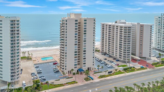 2947 S Atlantic Ave Unit 601, Daytona Beach, FL 32118 - bird's eye view of waterfront with a beach and apartment complex