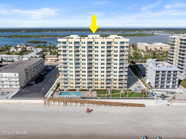 3721 S Atlantic Ave Unit 207, Daytona Beach Shores, FL 32118 - bird's eye view of apartment complex and a nearby body of water