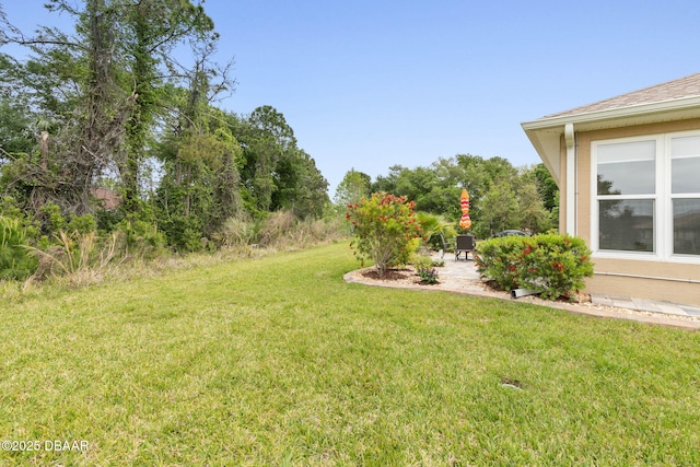 view of yard featuring a patio