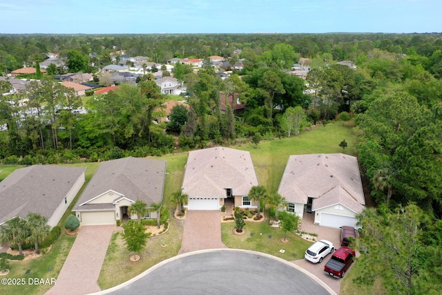 drone / aerial view with a residential view