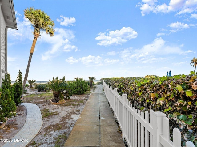 view of patio / terrace featuring a water view