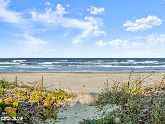 water view featuring a view of the beach