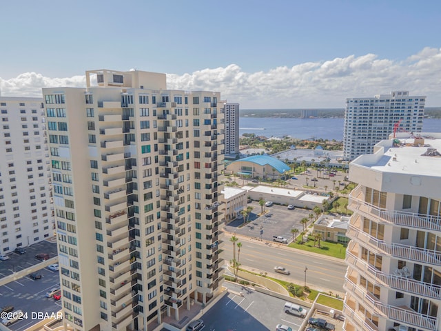 exterior space featuring a water view