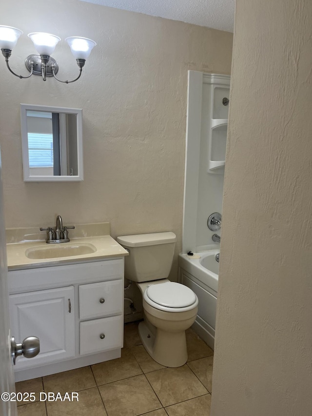 913 New Castle Ct, Holly Hill, FL 32117 - bathroom featuring tile patterned floors, vanity, and bathtub / shower combination