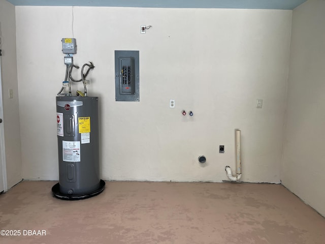 913 New Castle Ct, Holly Hill, FL 32117 - utility room featuring water heater and electric panel