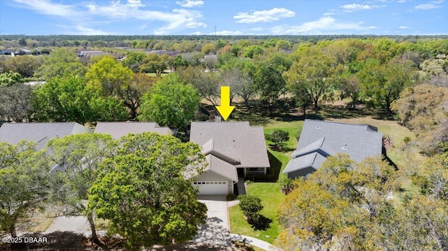 3356 Newbliss Cir, Ormond Beach, FL 32174 - aerial view with a wooded view