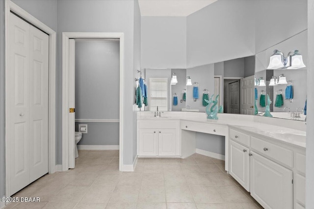 3356 Newbliss Cir, Ormond Beach, FL 32174 - bathroom featuring vanity, toilet, and a closet