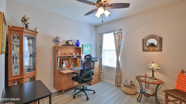 551 Armoyan Way, New Smyrna Beach, FL 32168 - office space with light wood-style floors and ceiling fan