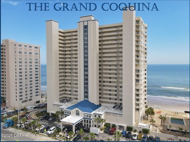 3333 S Atlantic Ave Unit 605, Daytona Beach, FL 32118 - view of property with view of water and beach