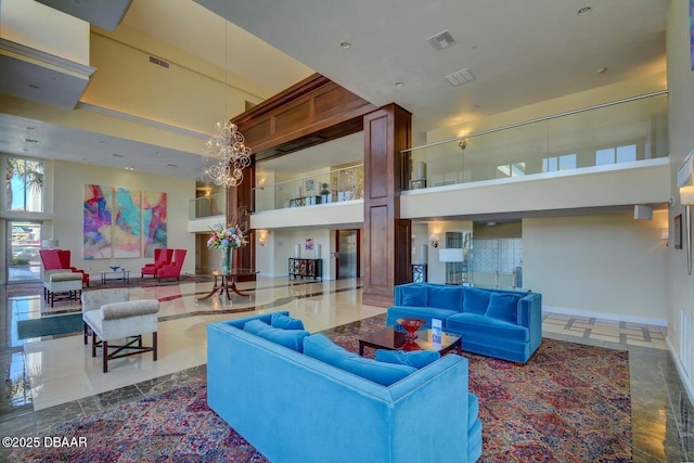 3333 S Atlantic Ave Unit 605, Daytona Beach, FL 32118 - community lobby with a high ceiling and recessed lighting