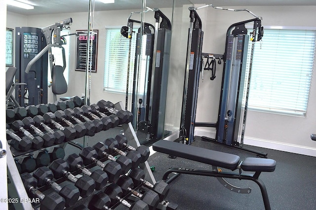 3333 S Atlantic Ave Unit 605, Daytona Beach, FL 32118 - gym featuring baseboards