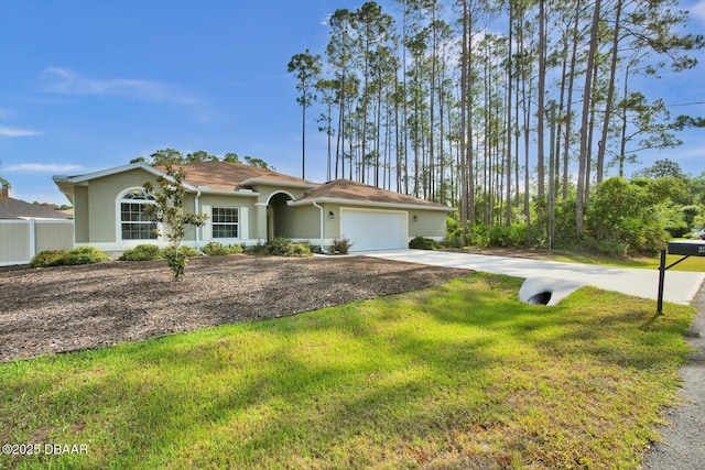 25 Egret Trl, Palm Coast, FL 32164 - ranch-style home with stucco siding, a garage, and concrete driveway