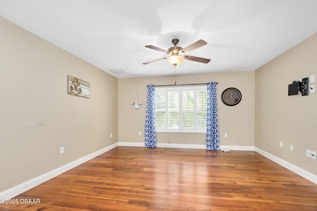 5 Cantilever Ct, Ormond Beach, FL 32174 - unfurnished room featuring ceiling fan, wood finished floors, and baseboards
