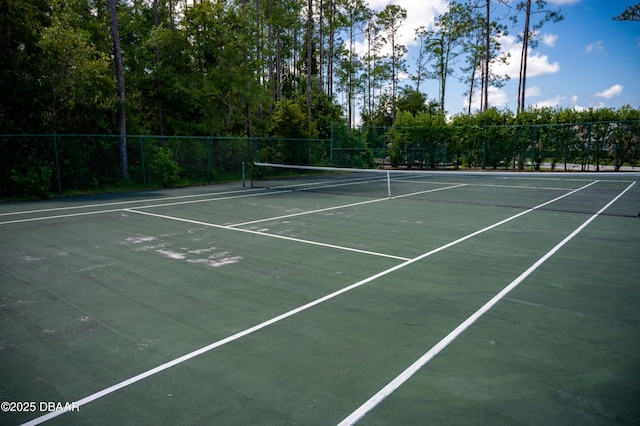 5 Cantilever Ct, Ormond Beach, FL 32174 - view of tennis court with fence